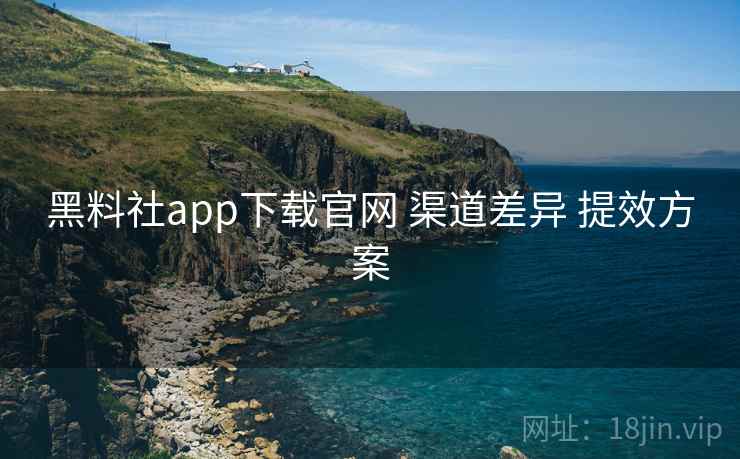 黑料社app下载官网 渠道差异 提效方案
