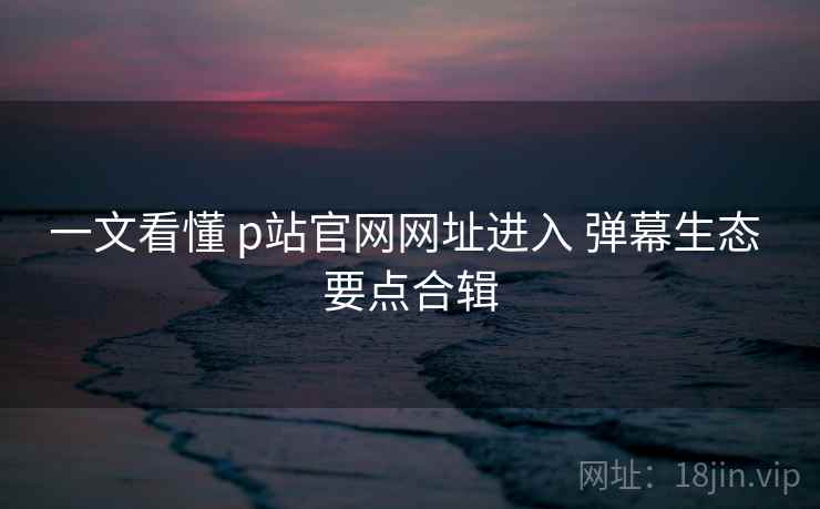 一文看懂 p站官网网址进入 弹幕生态 要点合辑 一文看懂 p站官网网址进入 弹幕生态 要点合辑